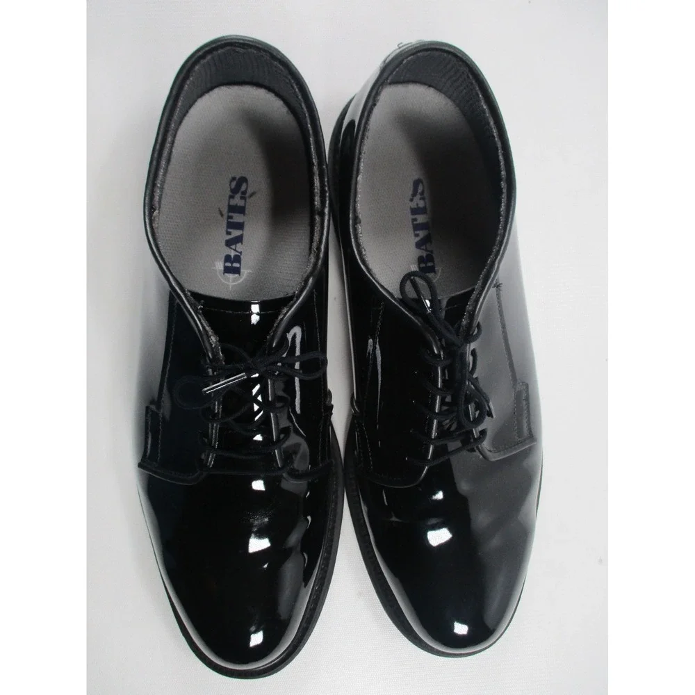 Bates 00941C High Gloss Black Oxford Dress Shoes Mens Size‎ 13 D Uniform Shoes
